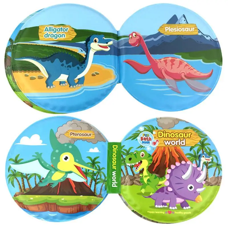 Водонепроницаемый для детей раннего обучения Тканевые книги с пищалка ванны