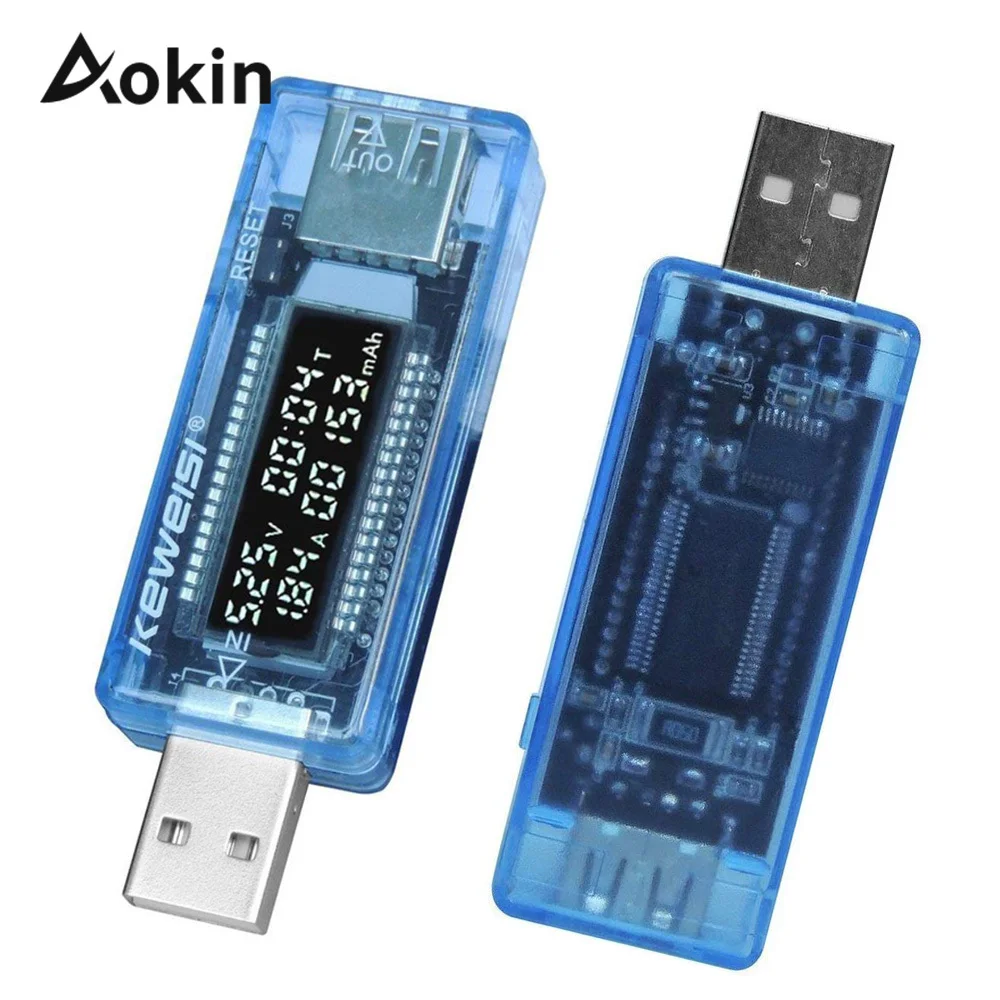 USB тестер емкости аккумуляторов измеритель и напряжения тока внешних