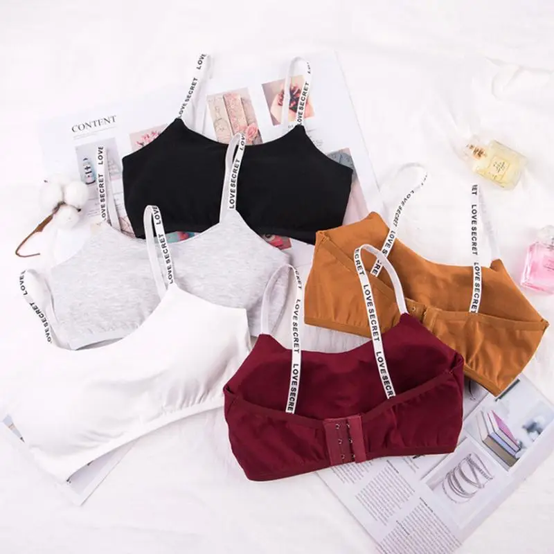 Женский бесшовный бюстгальтер с подкладом для груди буквенным принтом дышащий