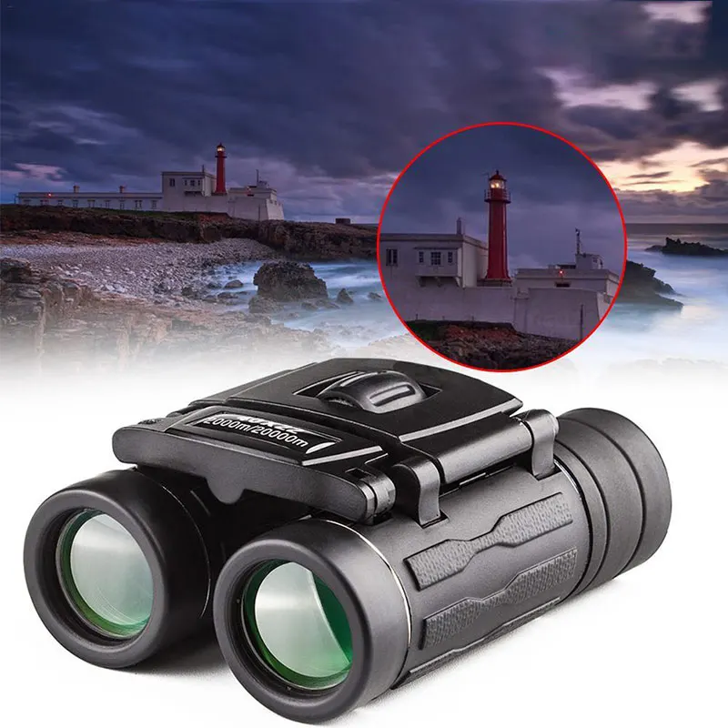 Бинокль компактный зум большой дальности 1000 м HD складные Мощный мини телескоп