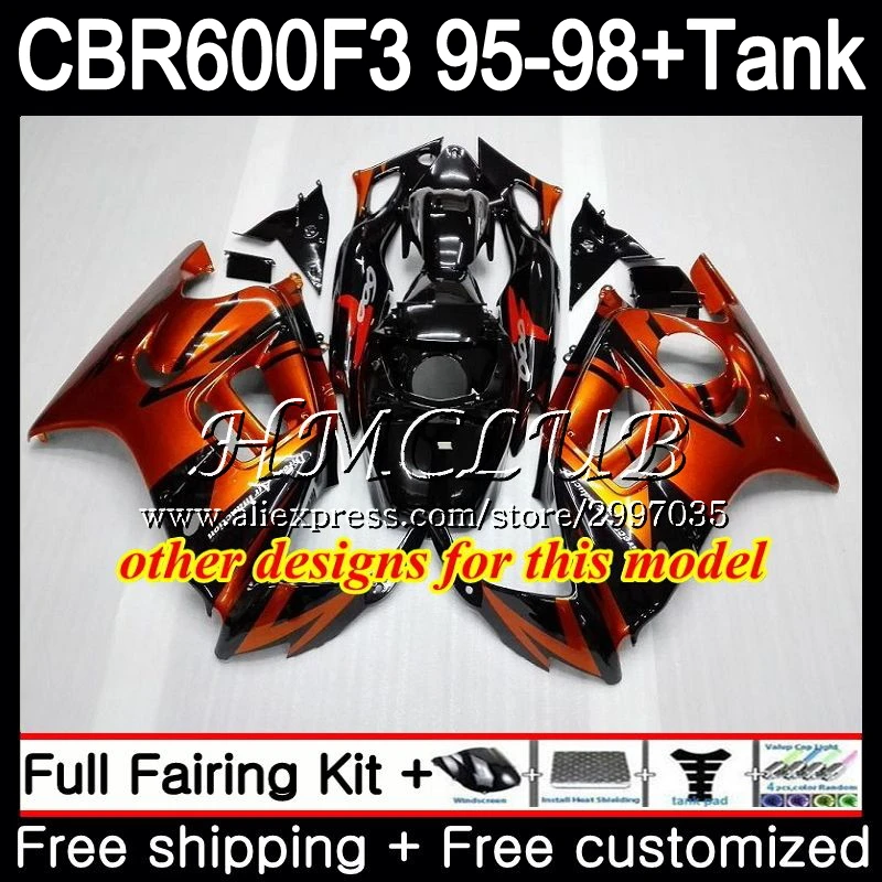 Синий огонь + бак для HONDA CBR600FS CBR 600F3 1995 1996 1997 1998 75HC.20 600 F3 FS CBR600F3 CBR600 95 96 97 98