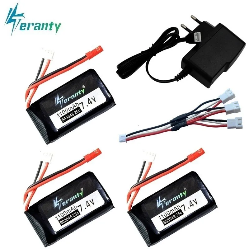 Литий Полимерный Аккумулятор 7 4 В 1100 мАч и зарядка для Wltoys V353 A949 A959 A969 A979 k929