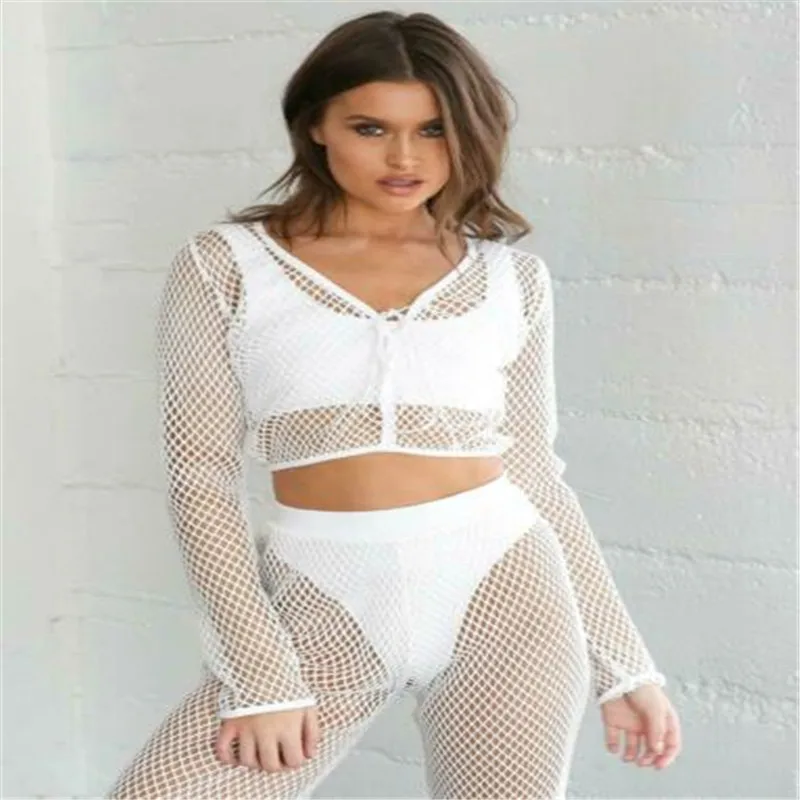 Лидер продаж летний женский комбинезон комплект из 2 предметов ажурные сетчатые
