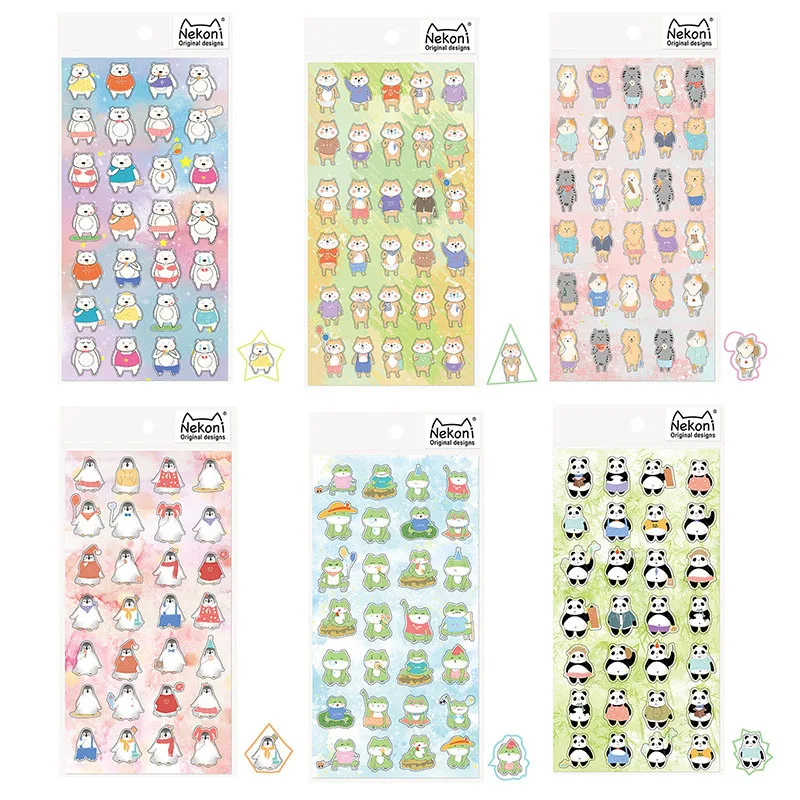 46 шт./кор. милый кот наклейки пуля журнал Kawaii канцелярские для детей DIY дневник в