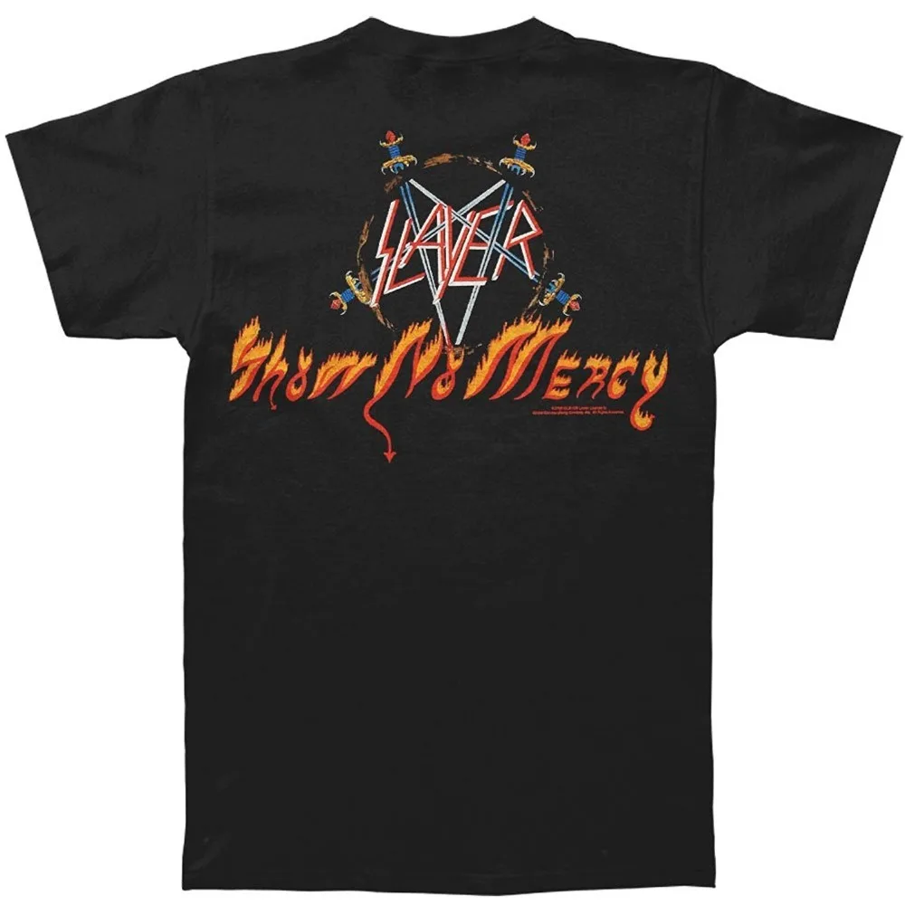 2018 Последняя мода Slayer Мужская шоу нет футболка с надписью Мерси Черный Новое