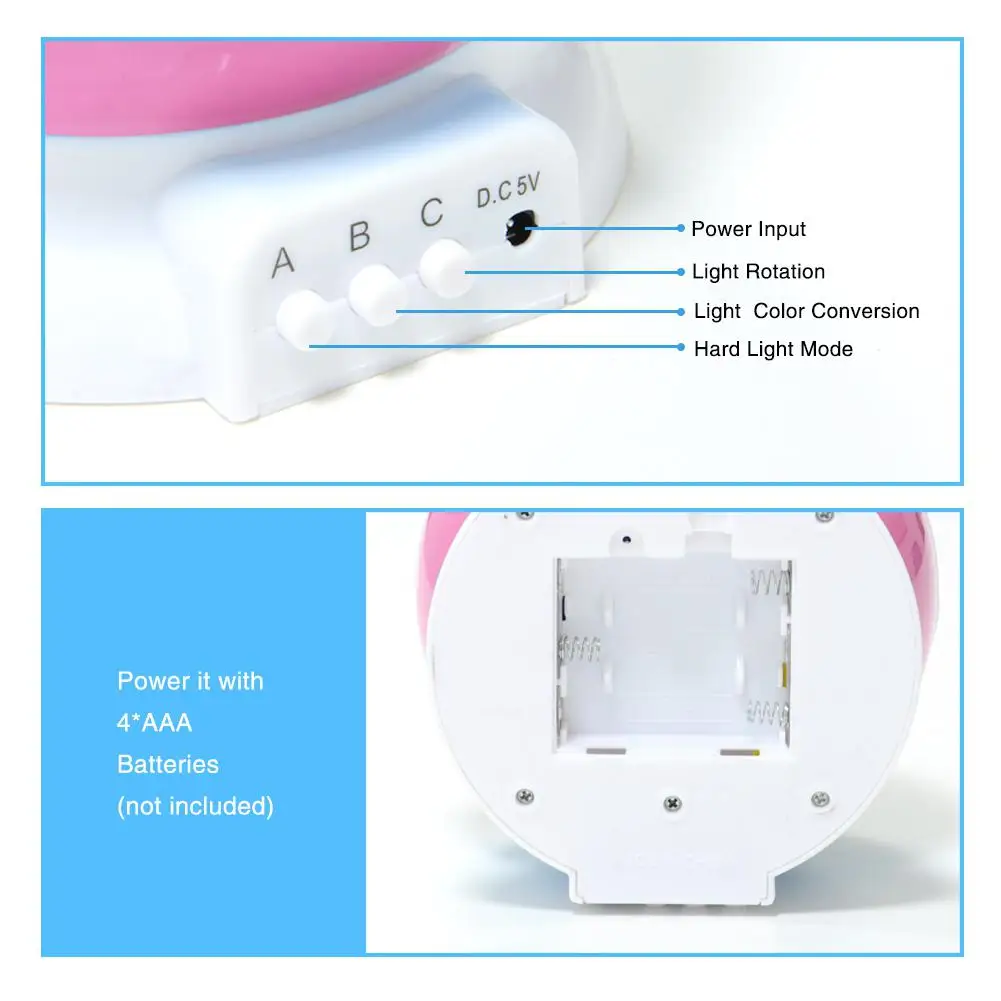 USB LED звезды Звездное небо Ночник проектор луна лампа на батарейках звездное