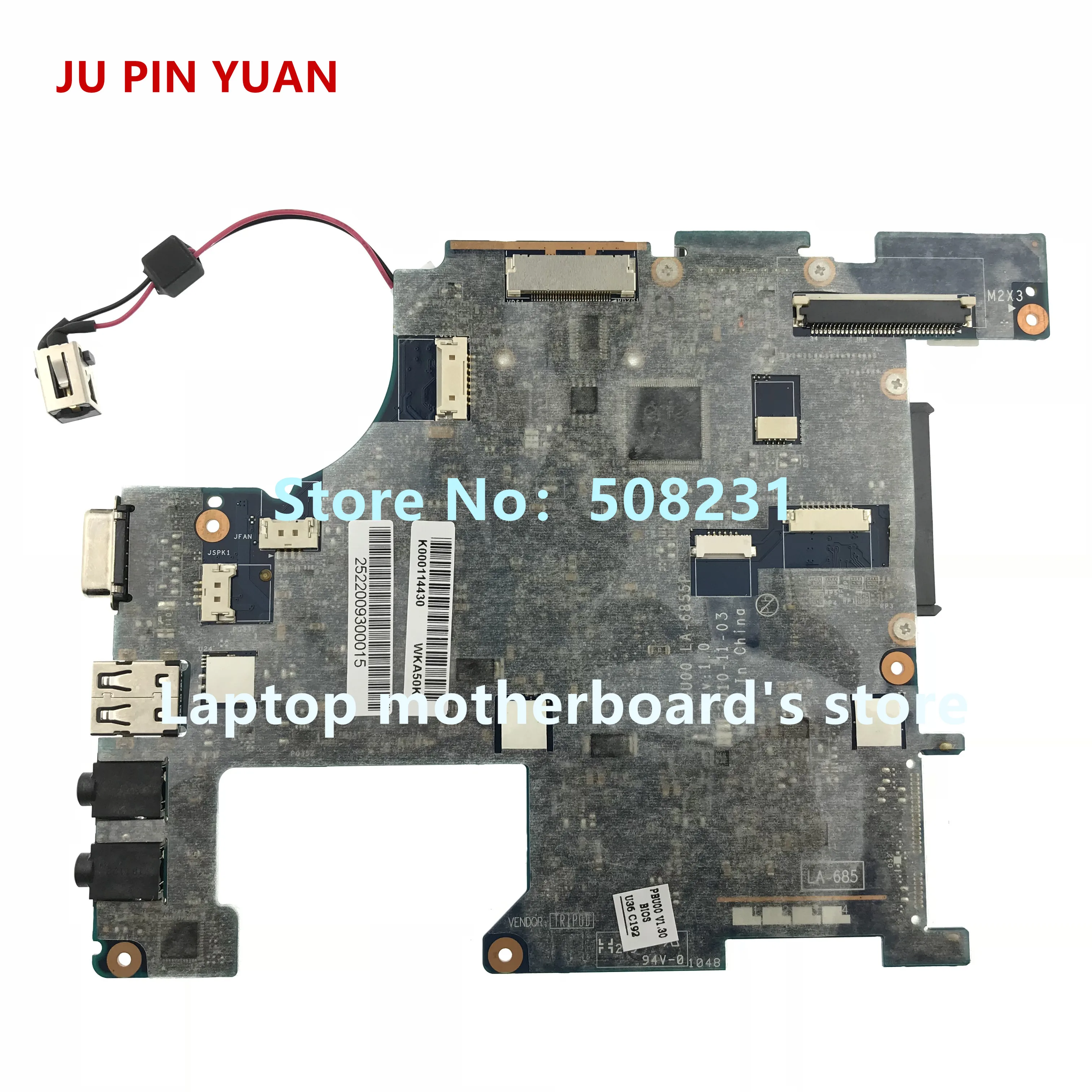 JU PIN YUAN для ноутбука Toshiba Mini NB500 NB505 материнская плата K000114430 LA-6855P полностью