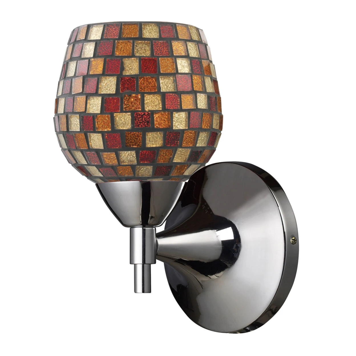 Elk Lighting Селина 1 свет светодиодный Бра В полированный хром и расплавленное стекло