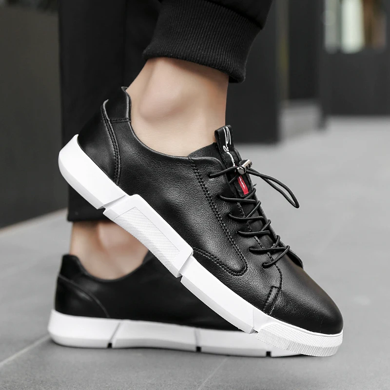 Genuine Leather men Shoes fashion Men casual designer brand man sneakers spring autumn Waterproof lace up oxfords shoes k3 | Обувь