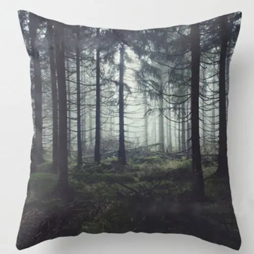 scape Print Cotton Linen Square Cushion Cover Case Home Decorative Sofa Living Room Decoration Pillow | Дом и сад