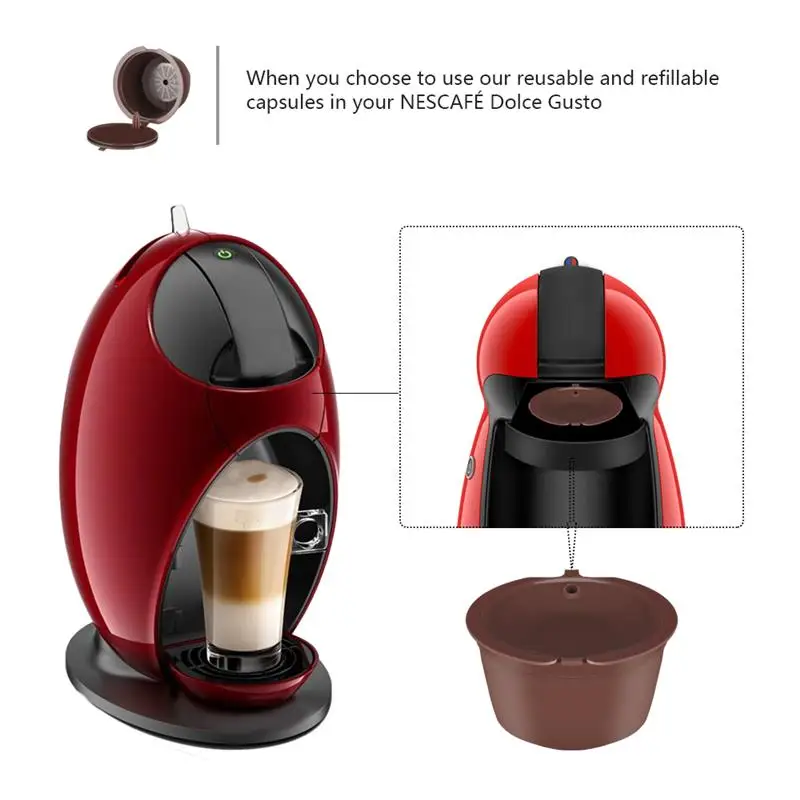 Многоразовые капсулы для кофе Dolce Gusto Lemonbest с пластиковой ложкой 1 шт. многоразовые