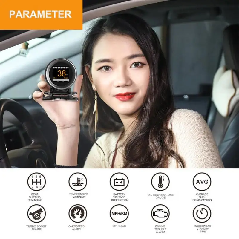 AUTOOL X60 OBD метр OBD2 HUD цифровой датчик температуры воды измеритель скорости
