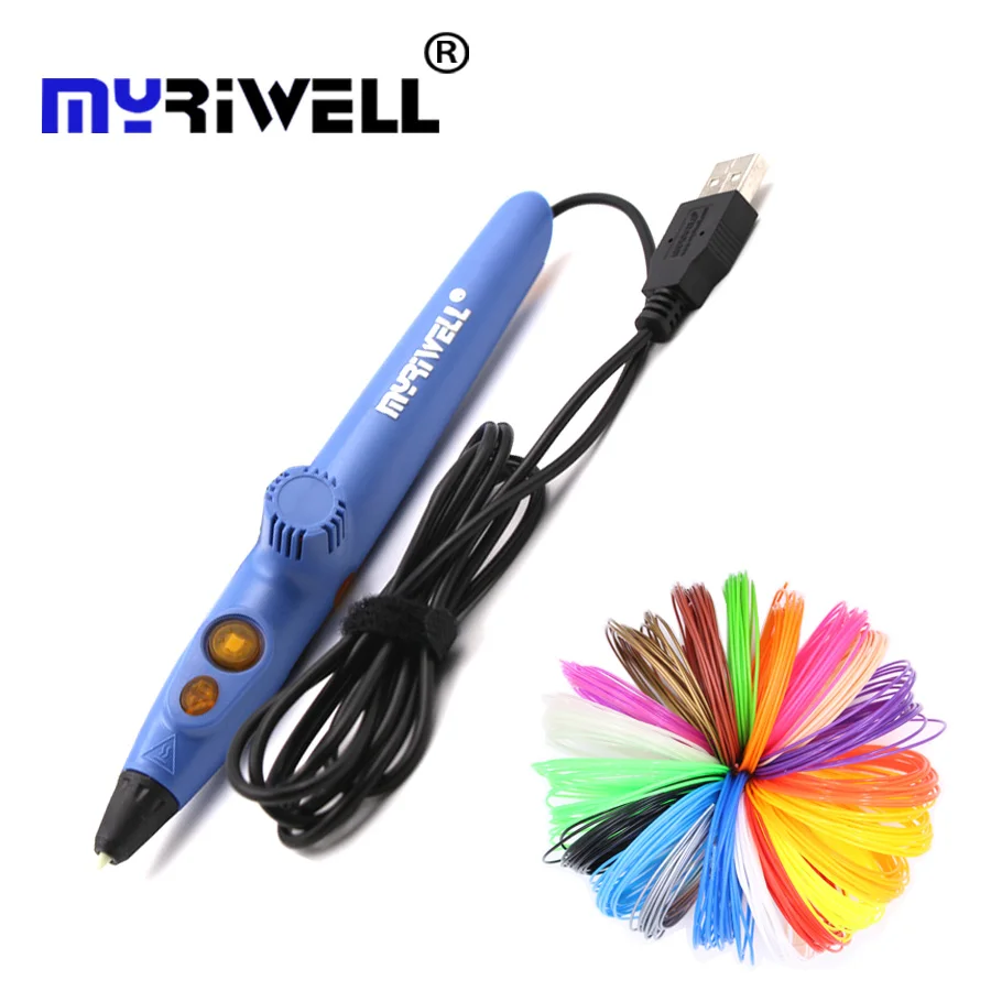 

Ручка для 3d-печати Myriwell RP-200A с использованием PCL материала, без филамента, защита от низкого температуры, подарок для ребенка, игрушка с USB, 3d-р...