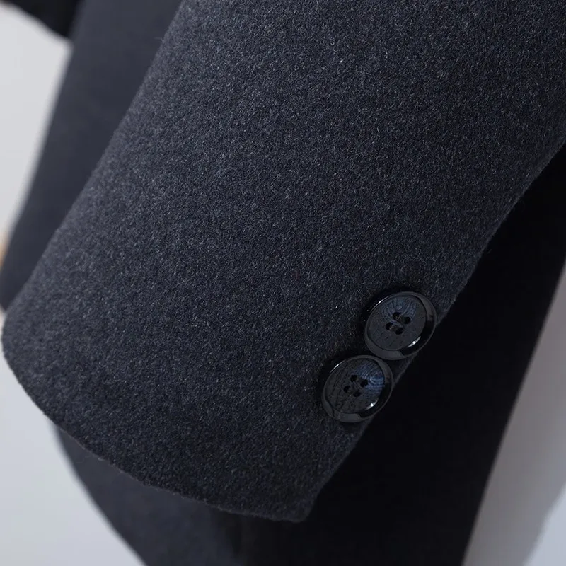 winter 2018 Spring Casual Sleeve Woolen mens for men overcoat wool trench Coat Men's Color Long plus size 8XL 6XL 5XL 4XL male | Мужская