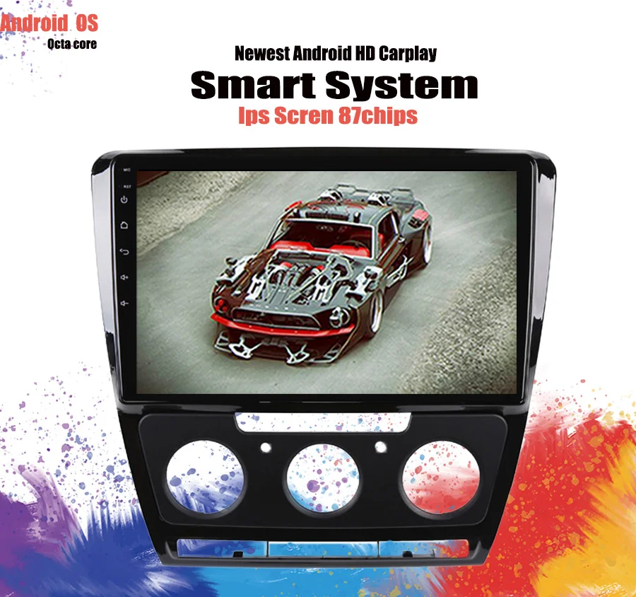 2din 10 1 "Android 0 Octa 8 Core 6 + 128G Автомобильный DVD радио плеер для 2007 2014 Volkswagen SKODA Octavia
