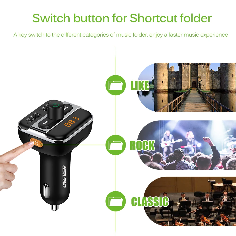 FM передатчик Bluetooth Автомобильный MP3 плеер беспроводной автомобильный комплект