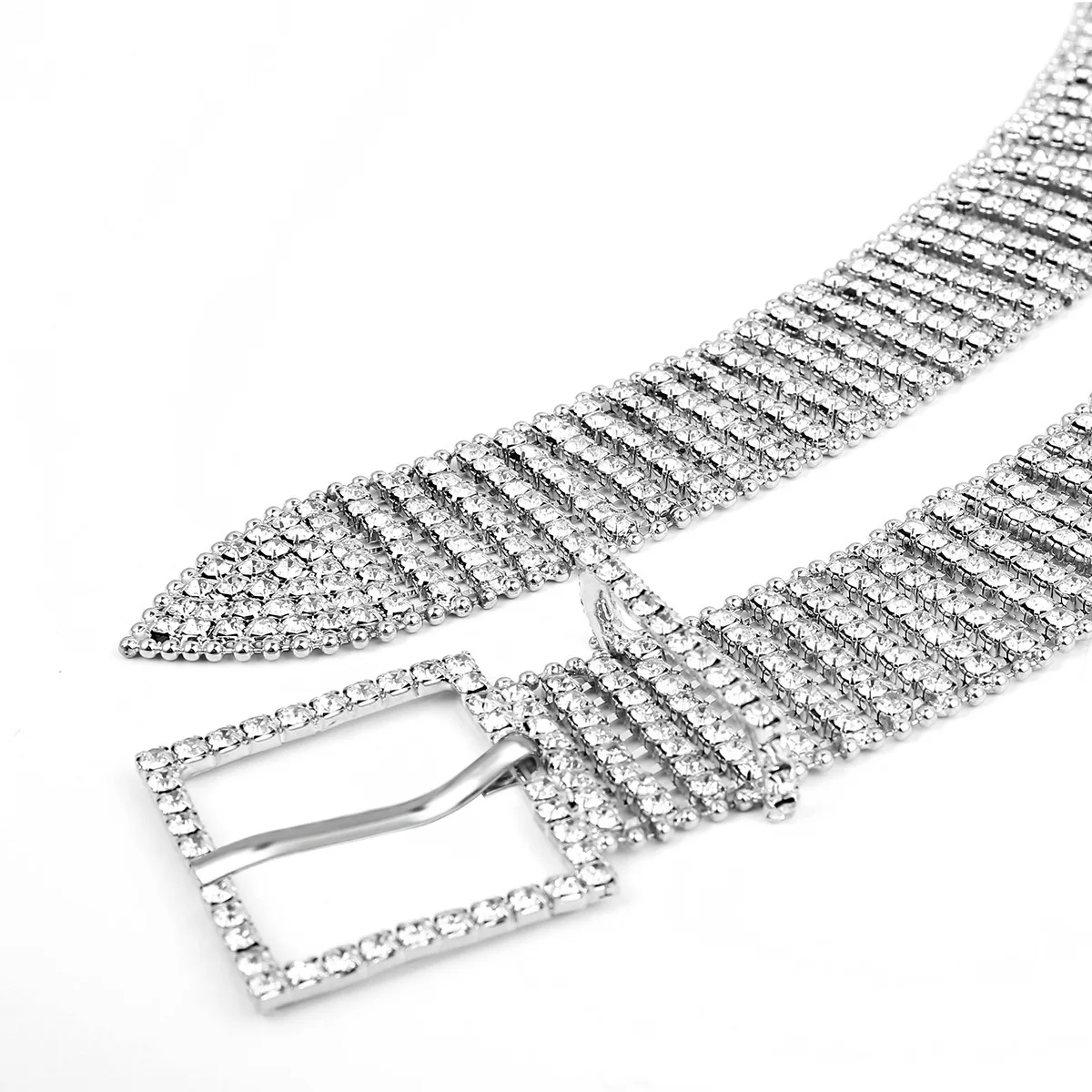 

Retro Sexy 90s Women Rhinestone Belt Waist Adjustable Bling Belts