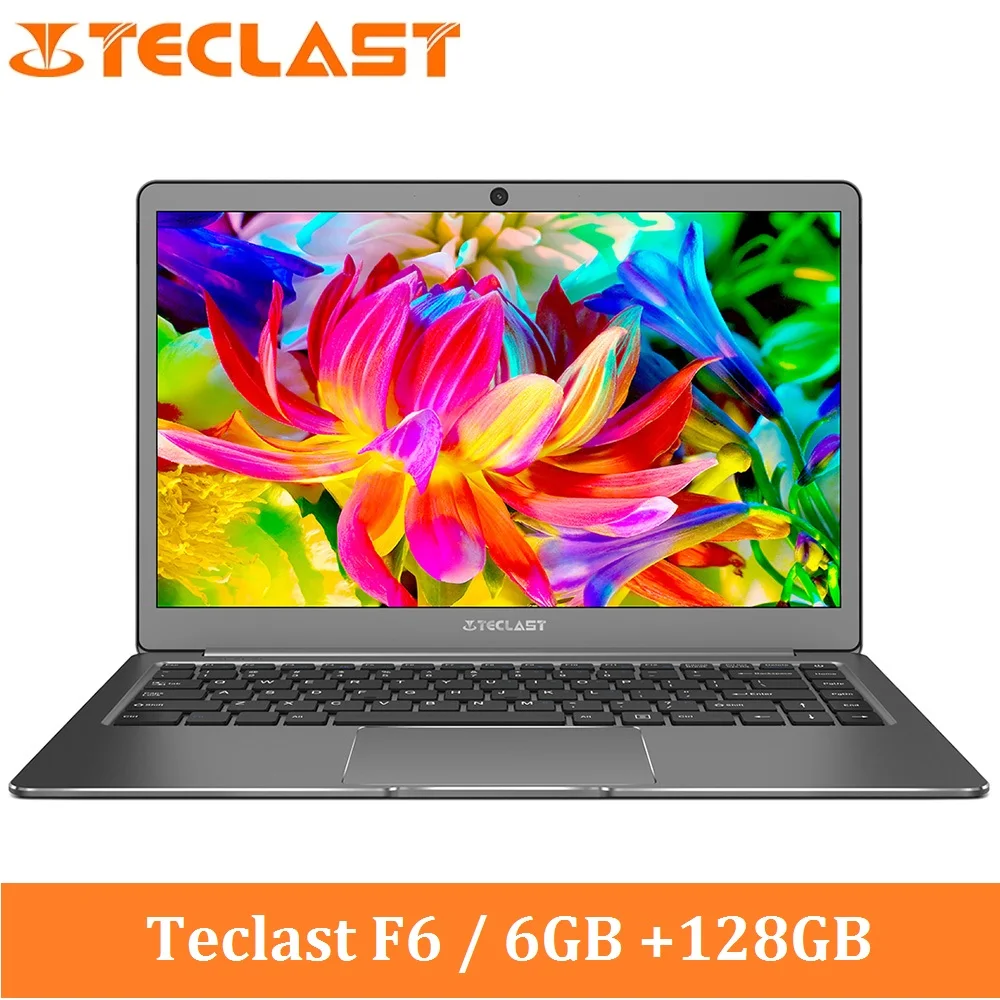 Teclast F6 ноутбука 13 3 дюйма ips Windows 10 Intel Apollo Lake N3450 4 ядра 1 GHz 6 GB Оперативная память 128 Гб