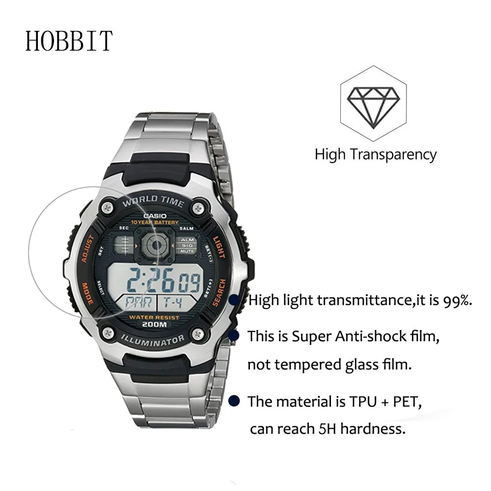3 упаковки 5H нано Взрывозащищенная Защита экрана для Casio AE 2000W AE2000WD AE1000W AE10000WD AE2100W