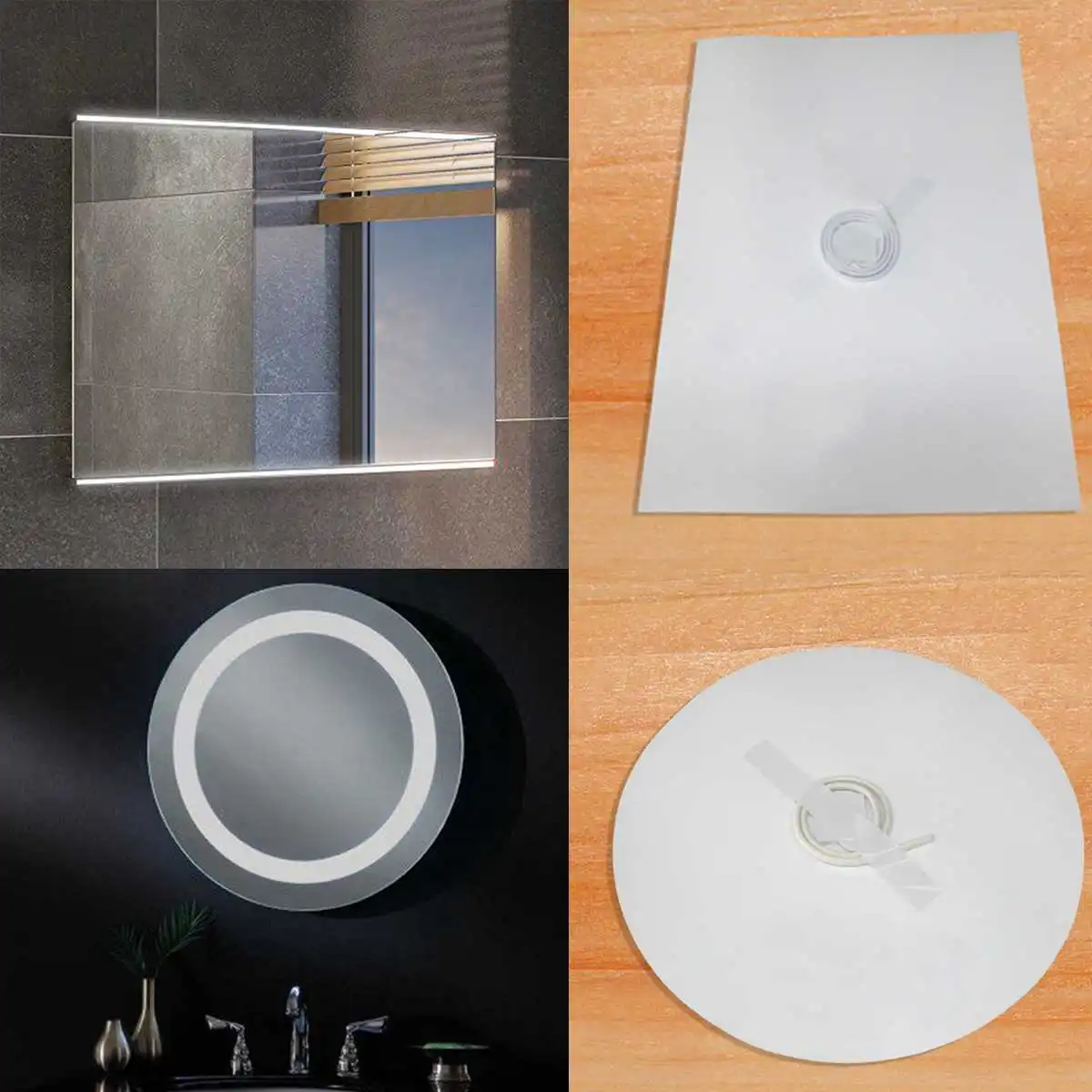 

Anti Fog Membrane Bath Mirror Shower Protective Film Clear Film Waterproof Makeup Mirror Protective Electronic Heating Film