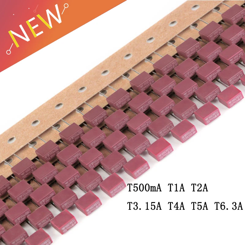 10 шт./лот квадратный FuseT500mA T1A T2A T3.15A T4A T5A T6.3A 250V 392 пластмассовый медленный