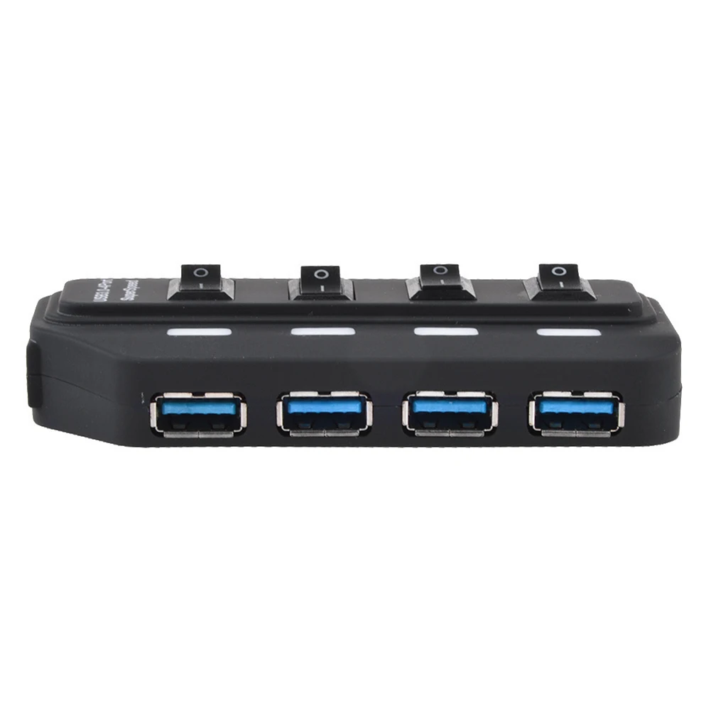 USB 3 0 концентратор 4 Порты и разъёмы супер Скорость приведенный в действие usb хаб