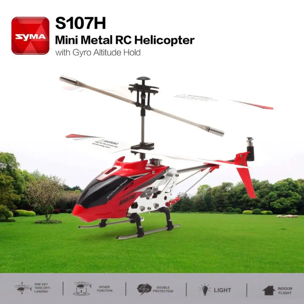 S107H Gyro Metal 2 4G радио 3 5 H Мини вертолет RC дистанционное управление высота удержания