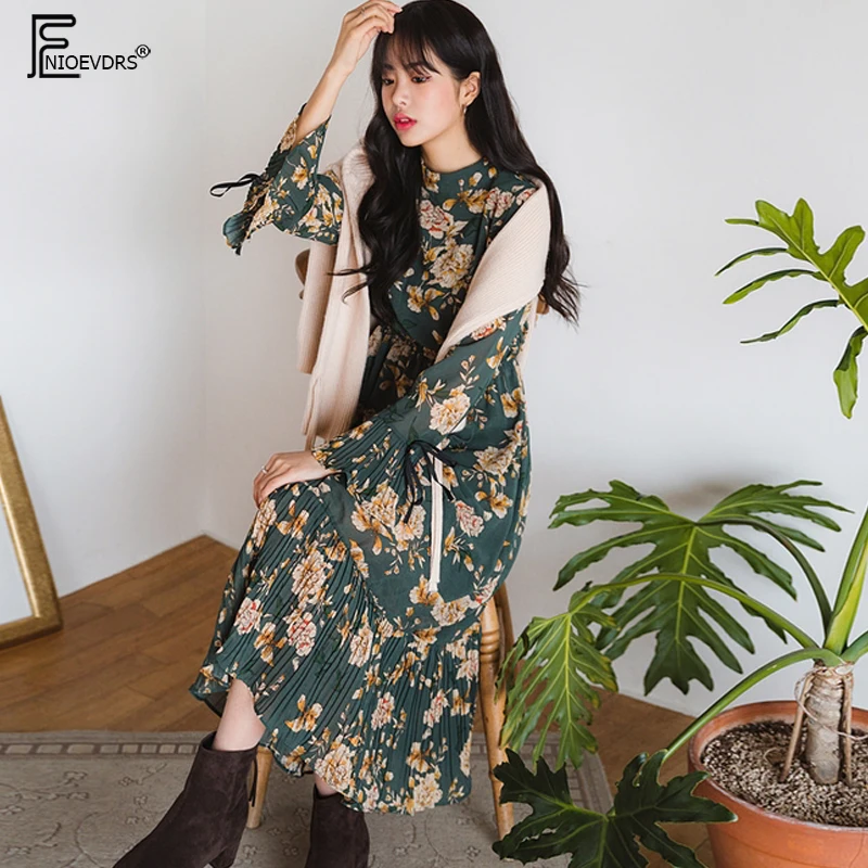 2019 весенне-осенние базовые платья хит продаж женское винтажное платье с