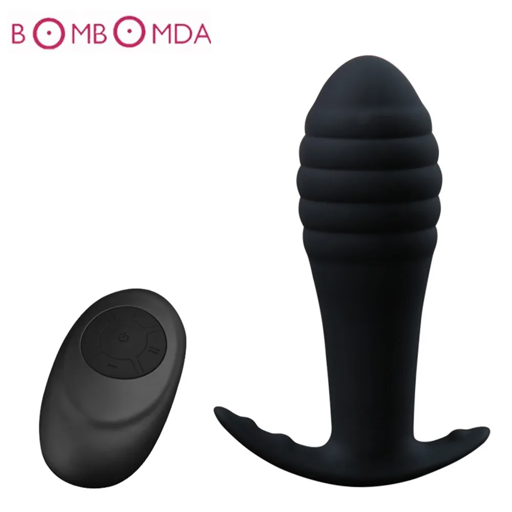 

Silicone Remote Vibrating Butt Plugs Anal Vibrator For Couples Anal Bead Sex Toys 10 Speed Vibration Bullet Adult Sex Products