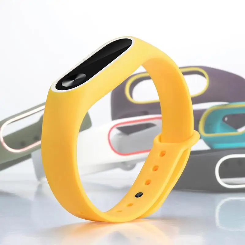 Цветной силиконовый браслет для Mi Band 2 сменный Браслет часов аксессуары Xiaomi mi2 1