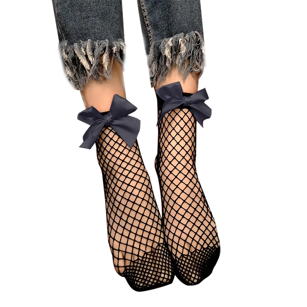 Vbiger для женщин рюшами ажурные носки длиной по щиколотку сетки кружевные короткие