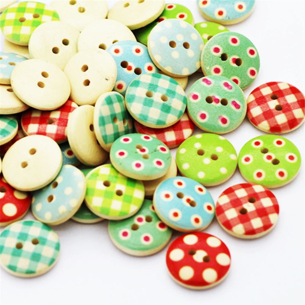 

5000 pcs Fashion fastener Scrapbooking Clothes parts Wooden buttons DIY sewing craft dot check