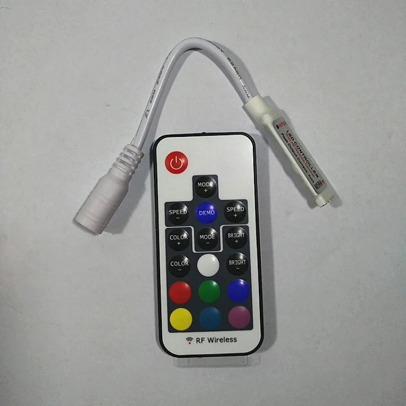 17key радиочастотный контроллер Мини светодиодный RGB пульт дистанционного