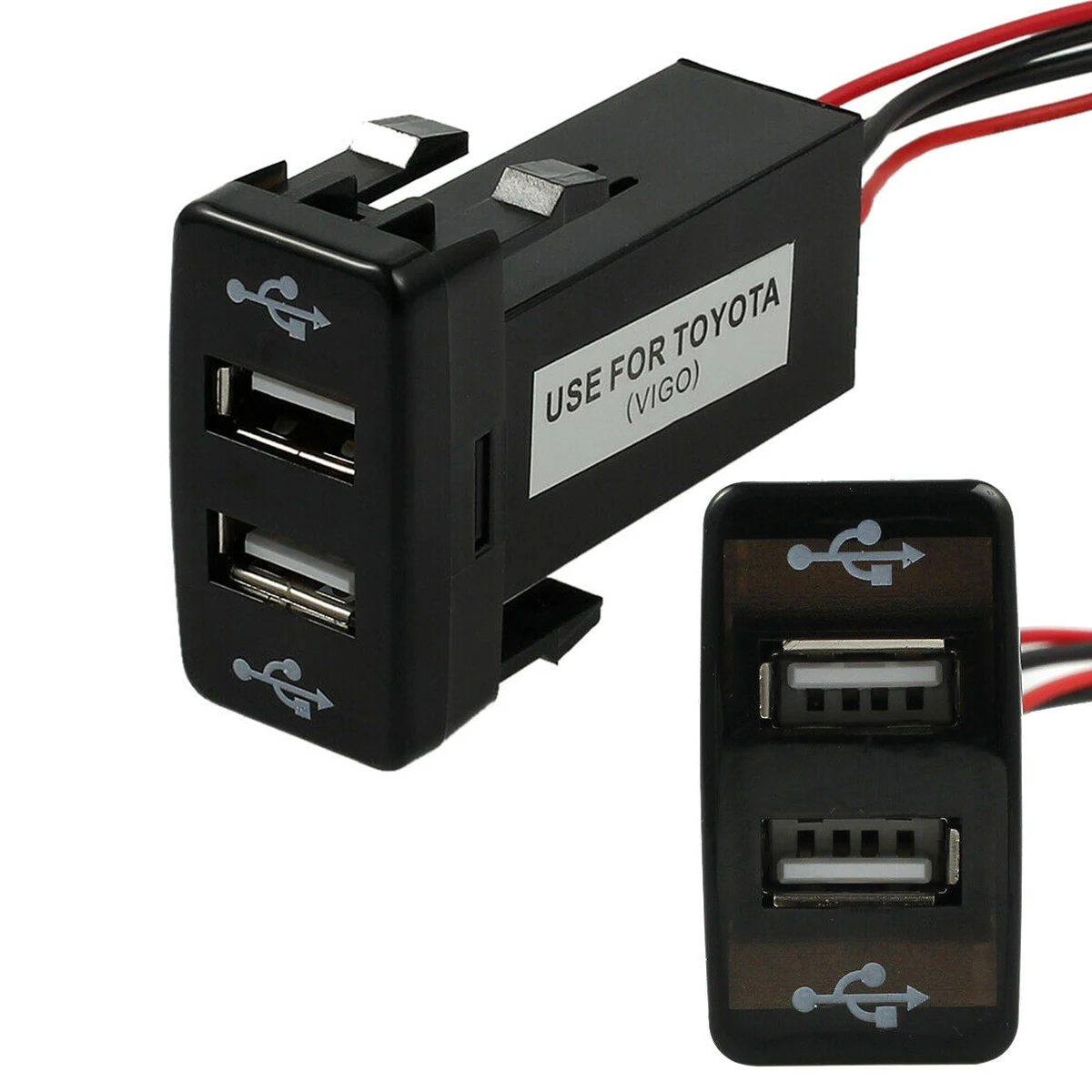 12 В двойной USB порт автомобильное зарядное устройство 2 порта штепсельный адаптер