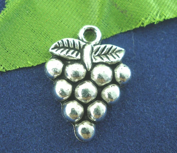 Милые 30 шт Серебряные Подвески для винограда 19x14 мм (B02046)|pendant angel|pendant camerapendant claw |