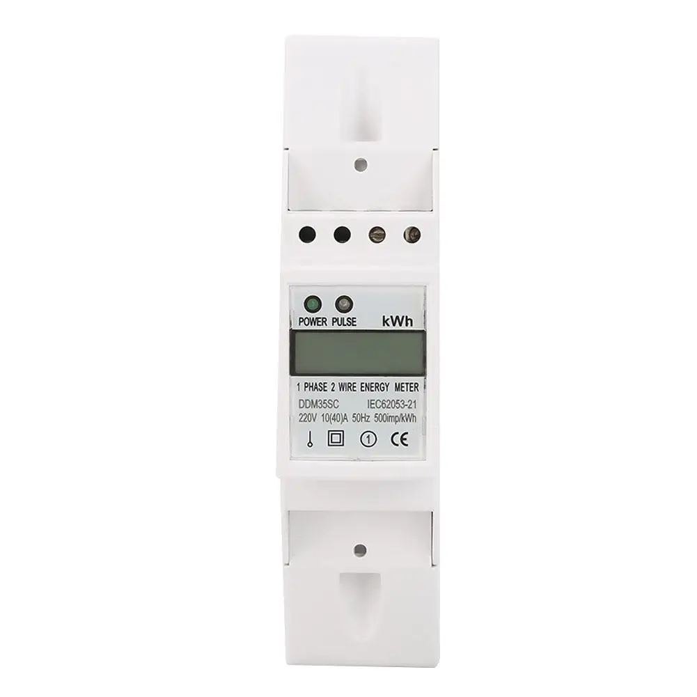 Счетчик энергии 220V 230V 50Hz 60Hz DDM35SC однофазный 2P LCD din рейка кВт/ч Ватт час счетчик