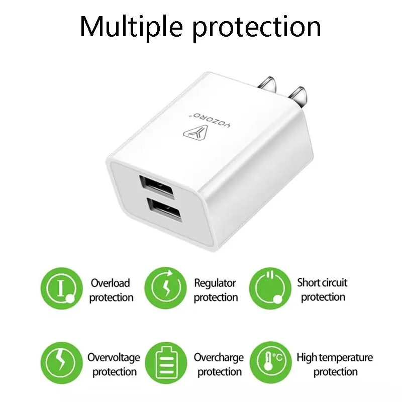 2 порта двойной USB зарядное устройство мобильный телефон 5 в 2.1A настенный адаптер