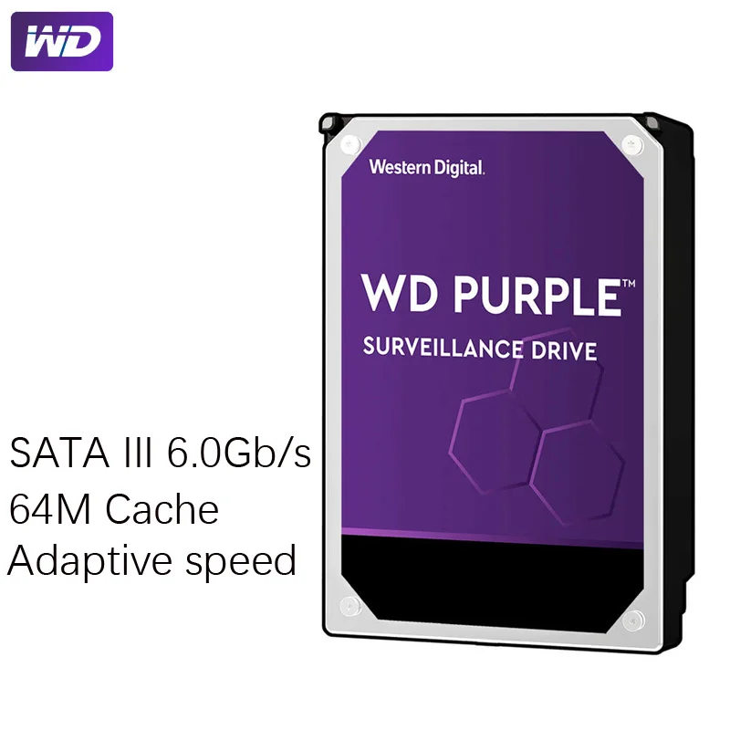 WD фиолетовый наблюдения 2 ТБ жесткого диска SATA III 64M 3 5 &quotHDD HD Жесткий диск для