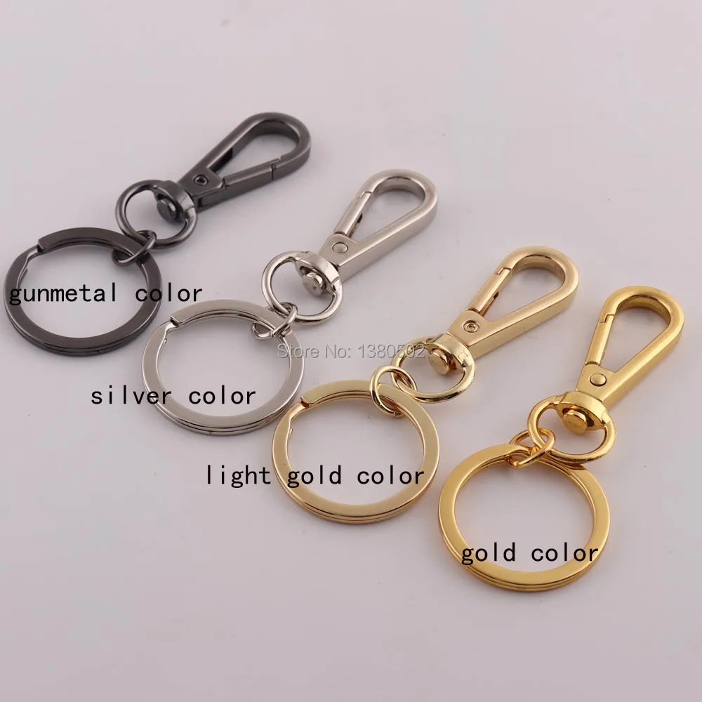 

10 шт./лот металлический Вертлюг оснастки крюка с кольцом для ключей украшение на ключи с цепочкой аксессуары