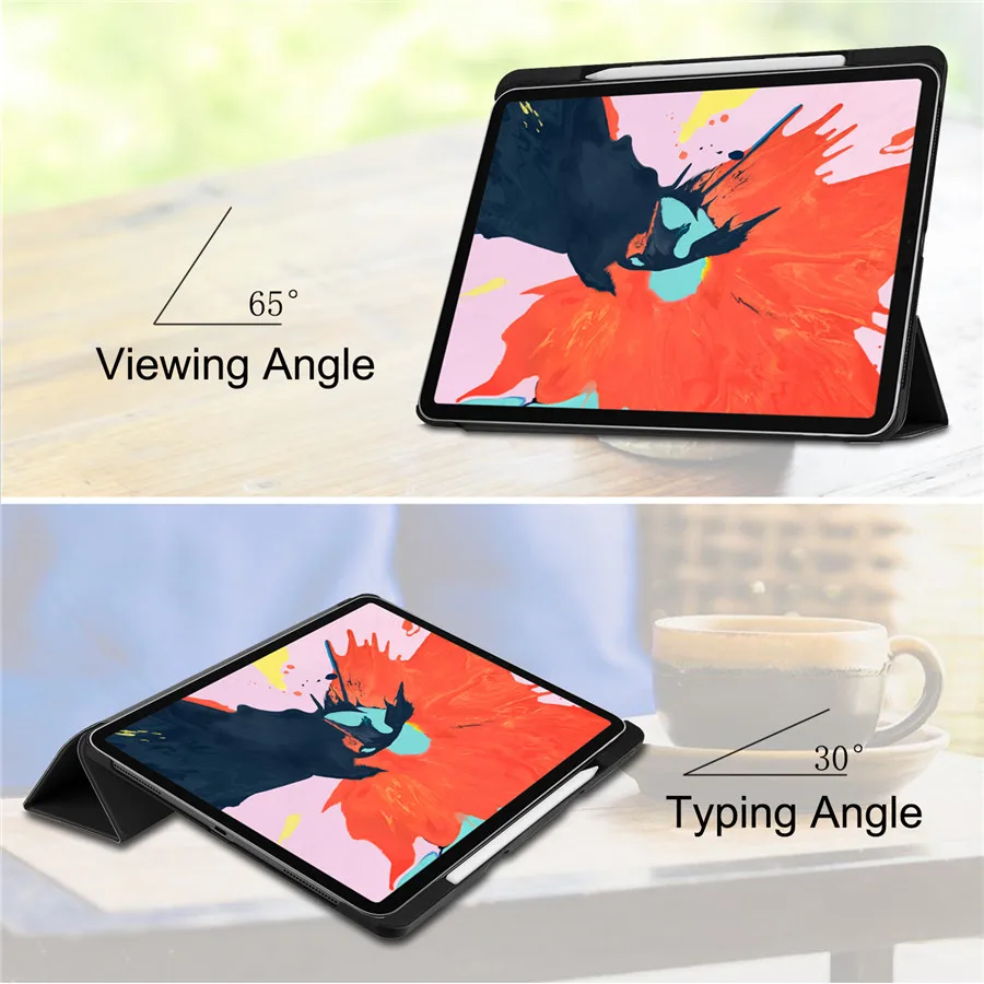 Чехол для iPad Pro 12 9 &quot(2018) смарт чехол карандаш держатель нового дюймов 2018 Funda
