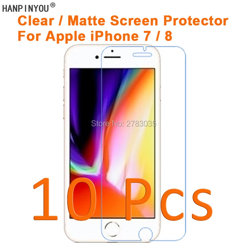 10 шт./лот для Apple iPhone 7/8 4 7 &quotHD Прозрачная/Антибликовая матовая защитная пленка