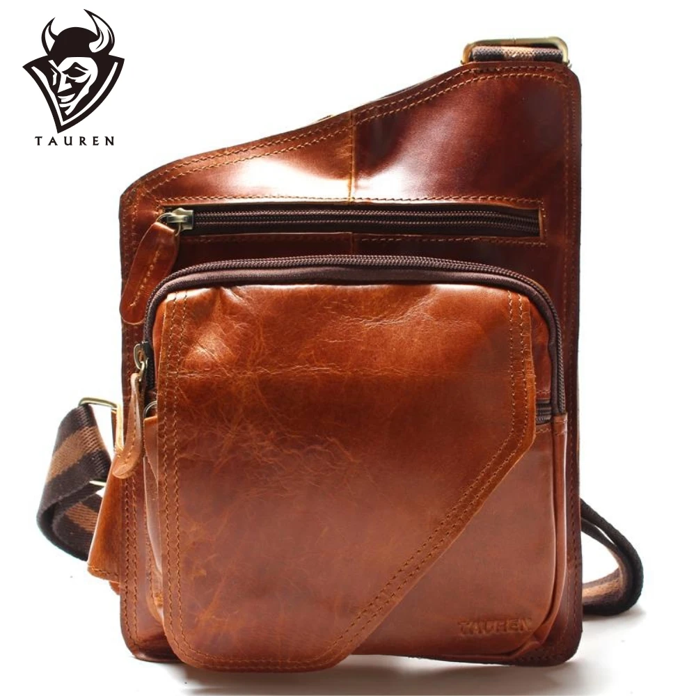 Новинка Высококачественная винтажная повседневная мужская нагрудная сумка из