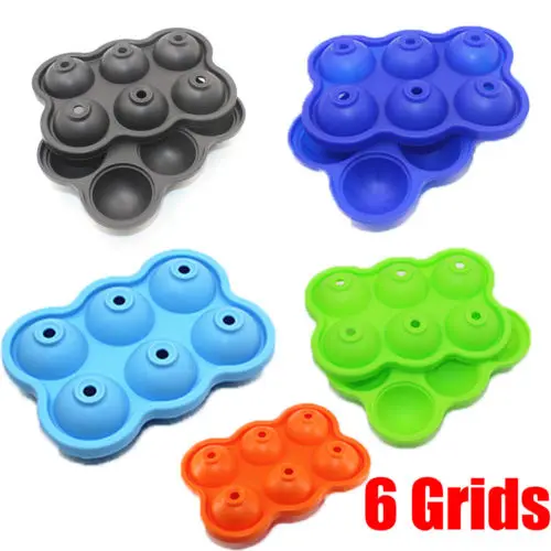 US Silicone Whiskey Ice Cube Ball Maker Mold Sphere Mould Party Bar Tray Round | Дом и сад