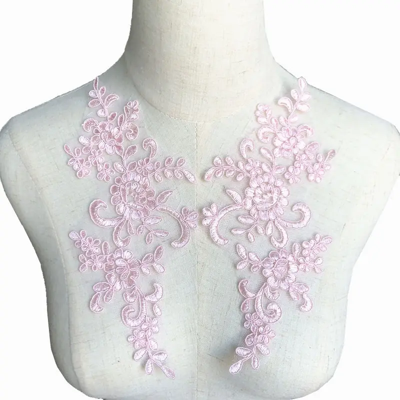 2 шт. белый черный вышитые нашивки Кружева Планки сетки цветы сделай сам отделка