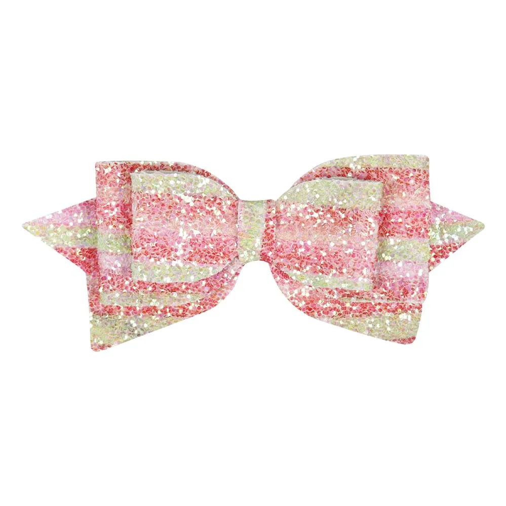 ncmama Hair accessories 5 Inch Glitter Bow Clips for Girls Princess Hairgrips Handmade Barrettes Kids Headwear | Детская одежда и