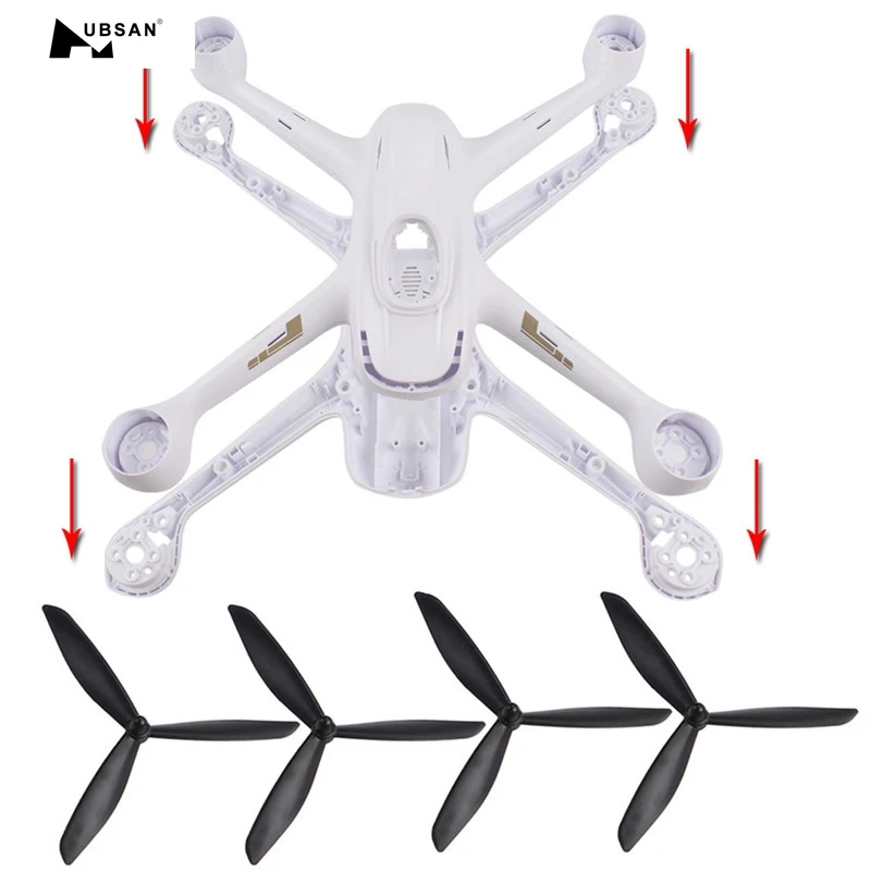Крышка корпуса с 3-лопастной Пропеллер для Hubsan H501S Дрон Квадрокоптер