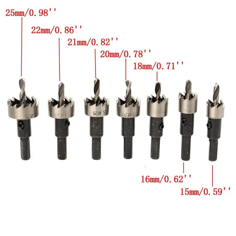 12PCs Hole Saw Tooth Kit HSS Steel Drill Bit Set Cutter Tool For Metal Wooden Alloy High Speed | Инструменты