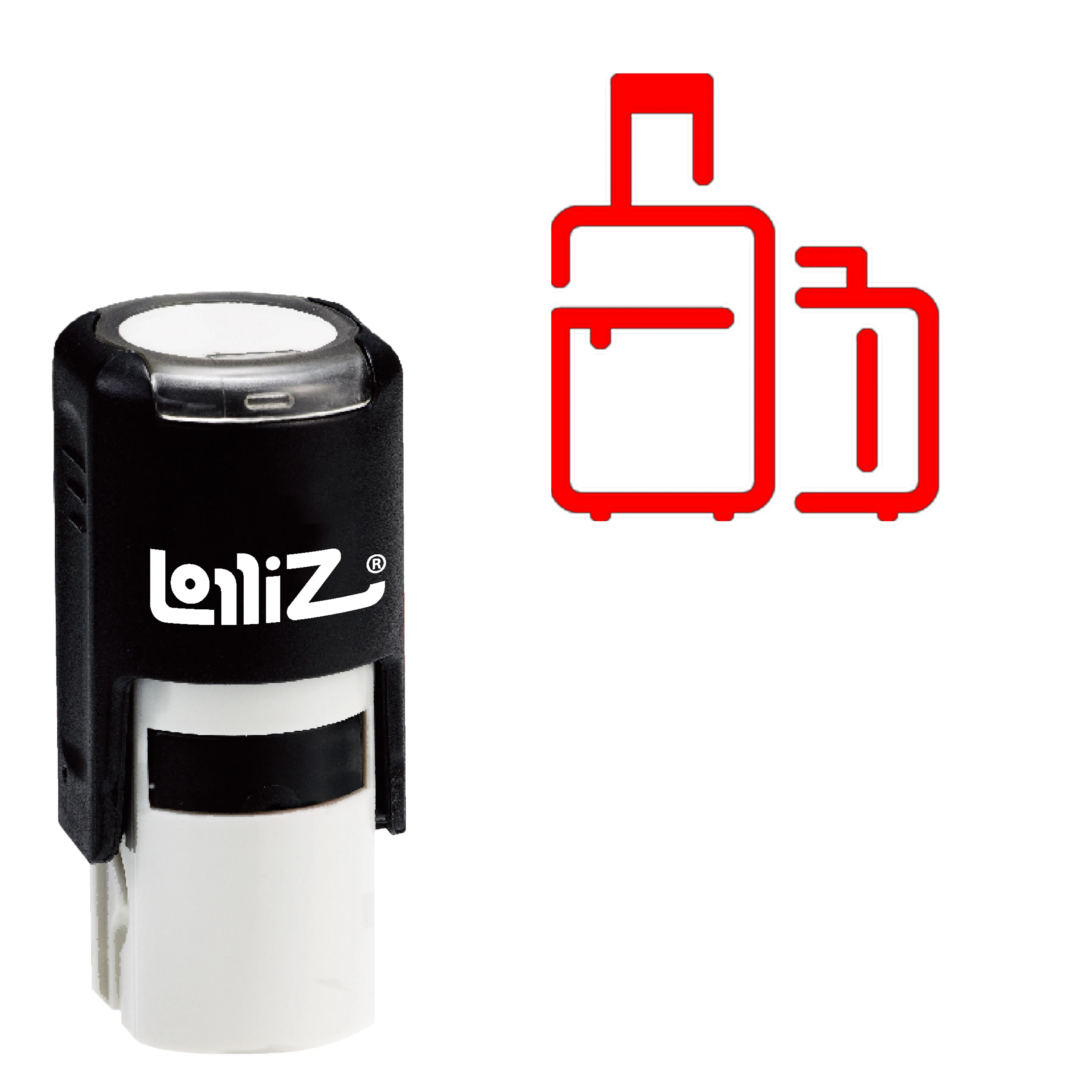 

LolliZ Luggage Self-Inking Rubber Stamp - Modern Symbol Series