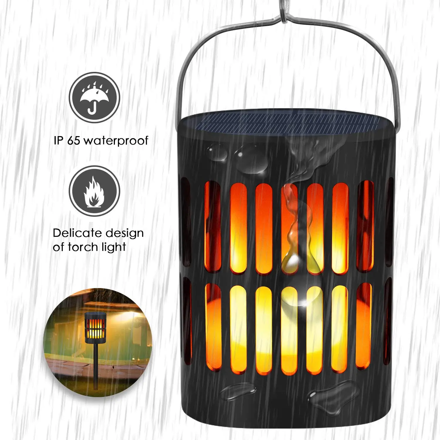 Модные 1 шт. водонепроницаемые мерцающие огни на солнечных батареях наружные