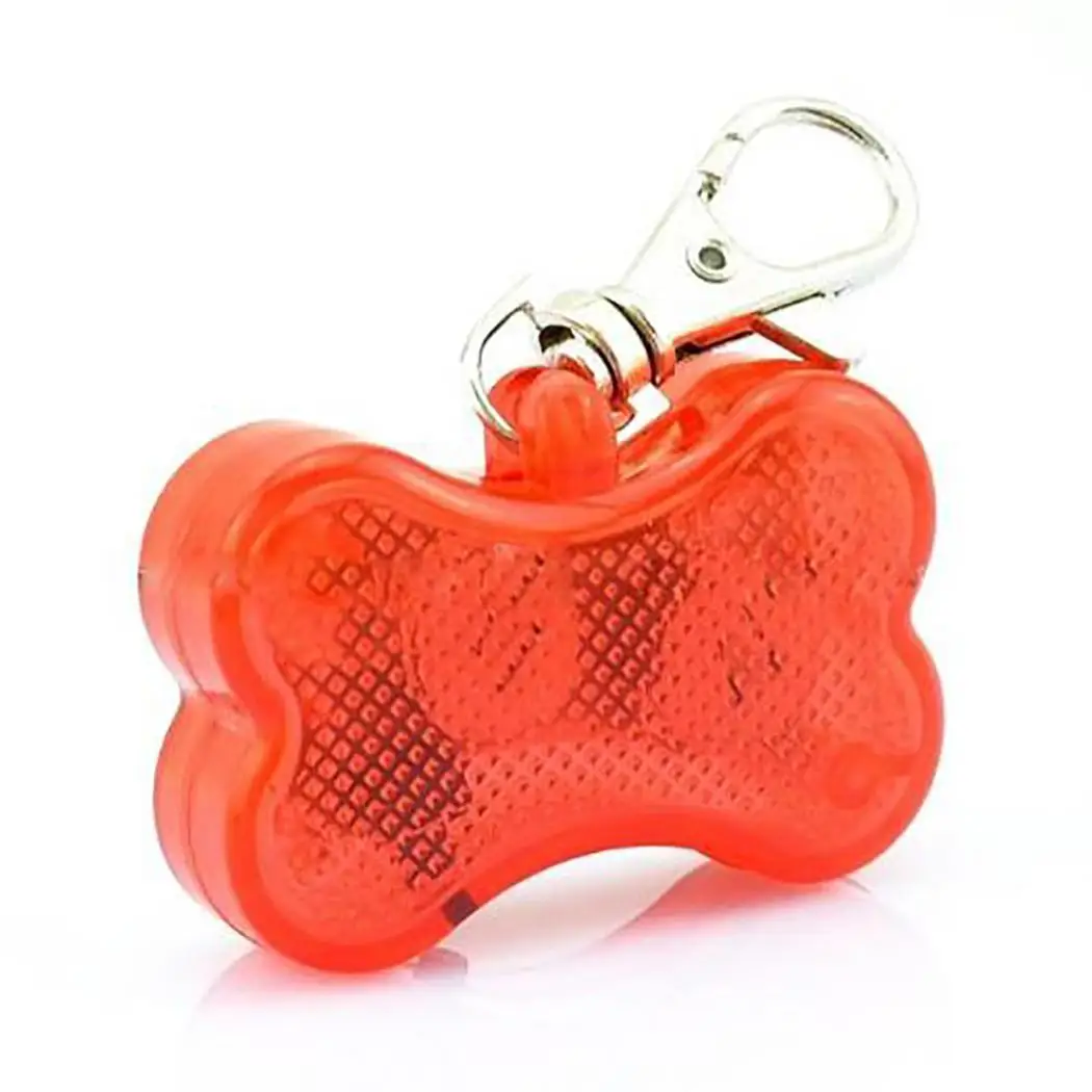 Pet LED Light Anti Lost Pendant Bone Cute Shape Safety Casual Dog Tag Pets Battery Supplies | Дом и сад